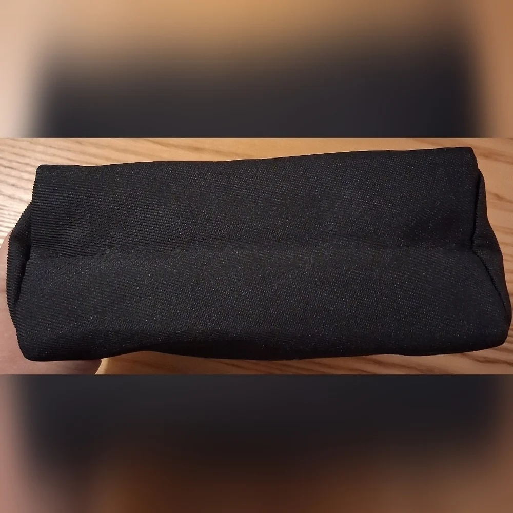 NWOT Salvatore Ferragamo & Air Italia Black Canvas Cosmetic Beauty Travel Bag